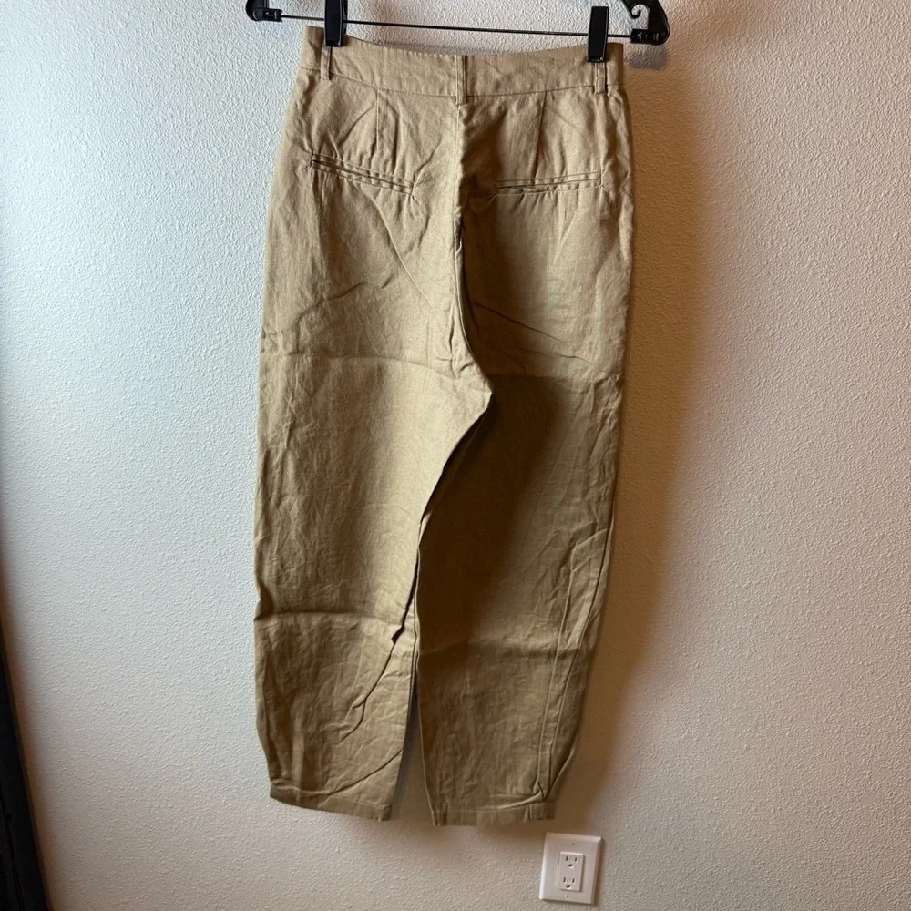 Reformation Fallon Pants Khaki High Rise Tapered Business Casual Boho Women’s 0